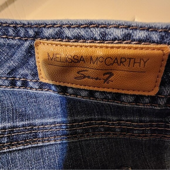 Melissa McCarthy Seven7 Women's Straight Leg Jeans - Blue - Picture 4 of 10